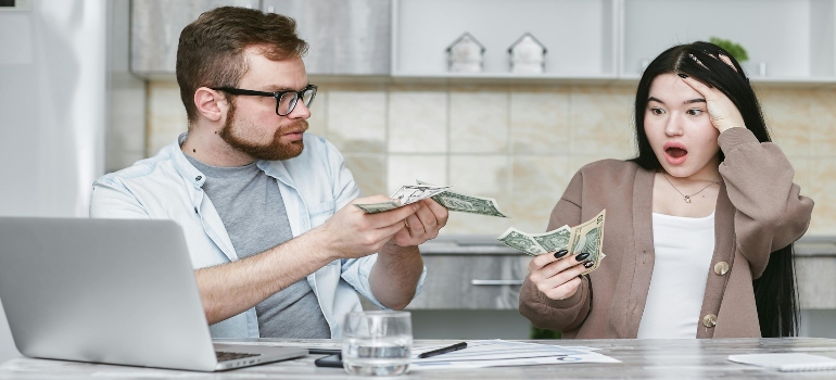 A couple shocked after being scammed by the most common moving scams in Long Island City .