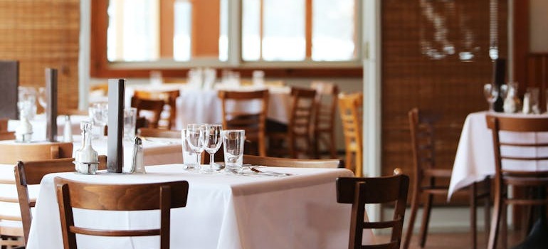 An empty restaurant in NYC